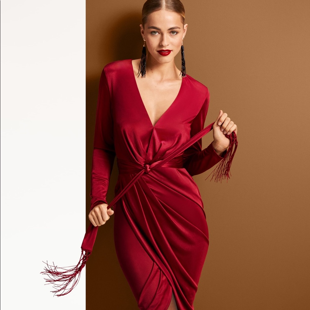 Altuzarra for Target red wrap dress S NWT